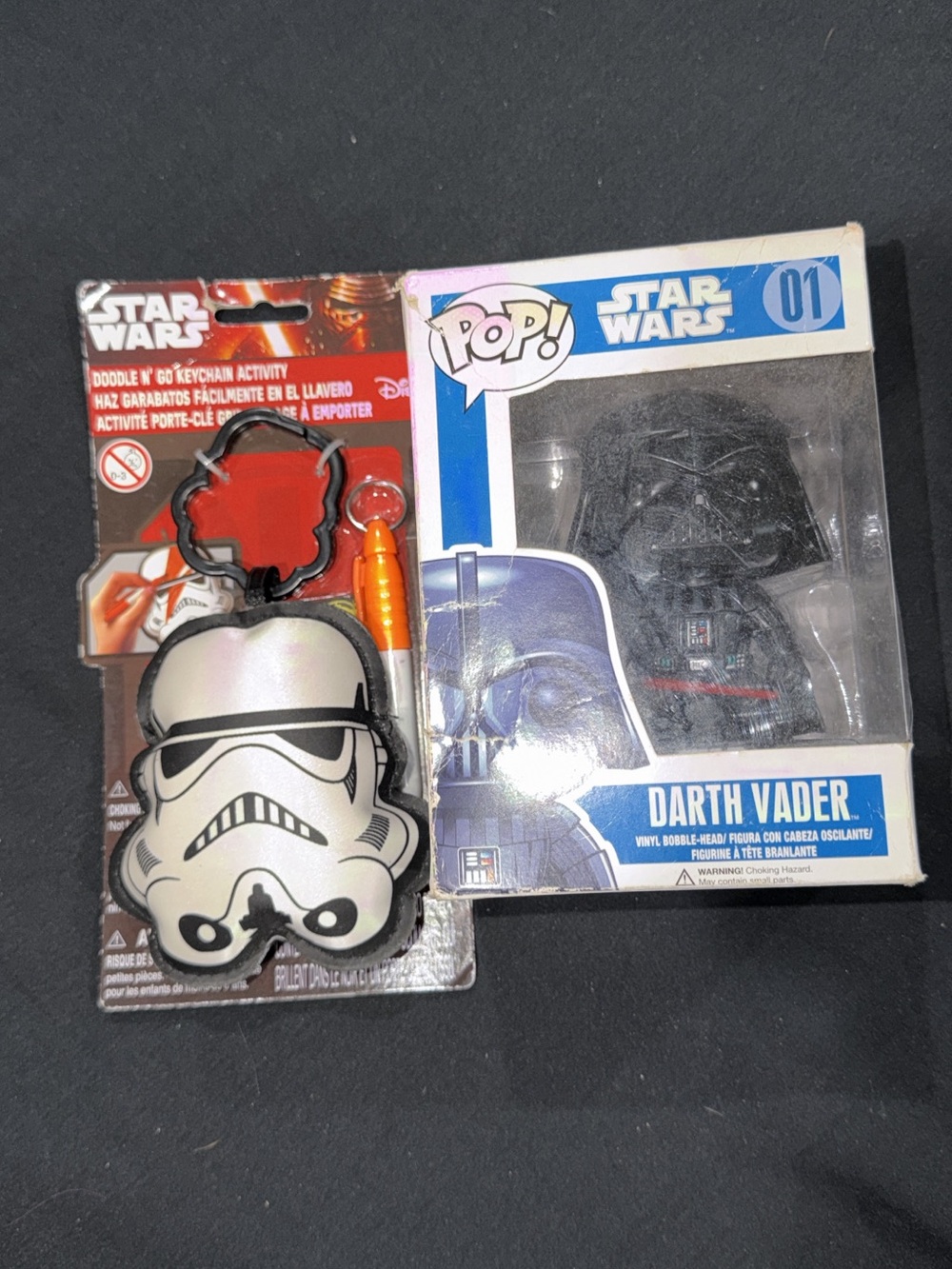 Star Wars Funko Pop! Darth Vader #01 with Stormtrooper Keychain